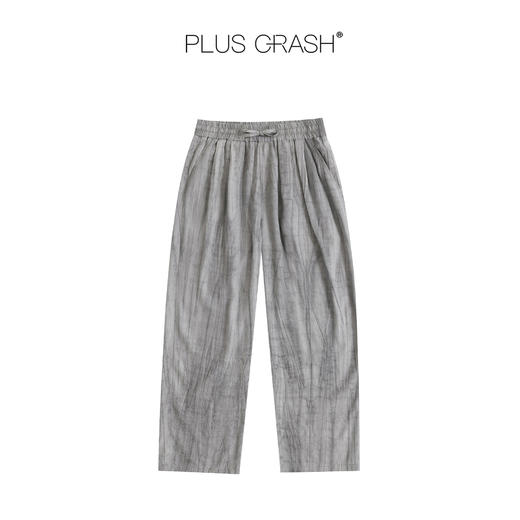 PLUS CRASH老钱风宽松百搭夏季莱赛尔亚麻休闲潮流薄款垂感长裤 商品图4