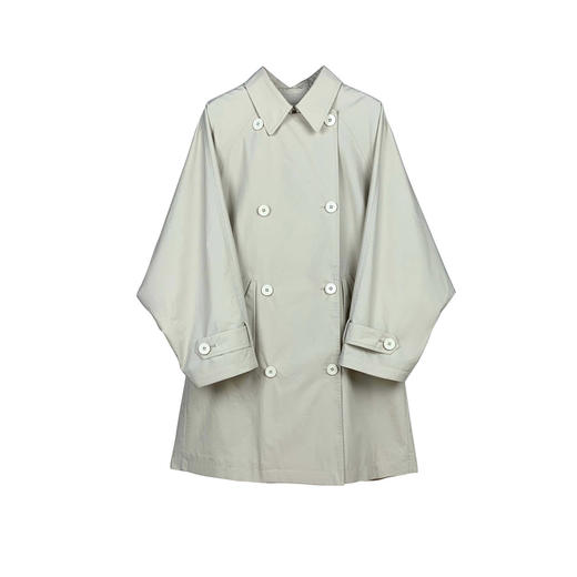 谜底风衣女2025秋新品通勤时尚A型翻领双排扣大廓形外套253ME1188 商品图4