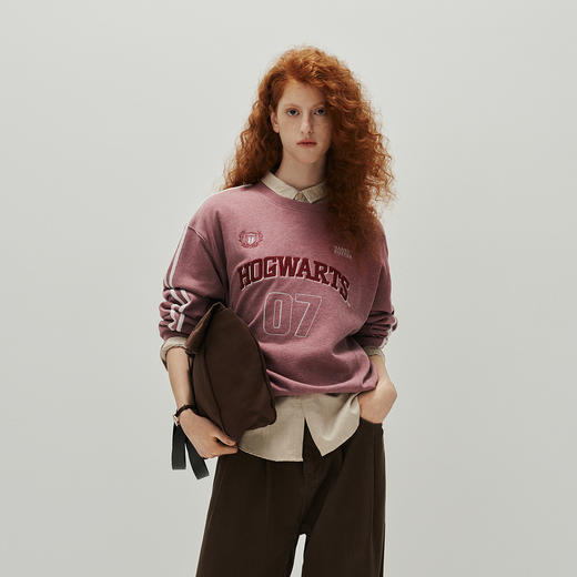 [商场同款]森马哈利波特联名卫衣女字母2025新款oversize刺绣秋装 商品图2