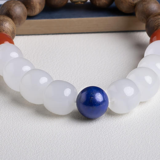 xy0432沉香+和田玉青金石手串 商品图5