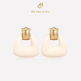 【赵丽颖&宋佳&胡杏儿&沈梦辰&刘孜&于明加同款】Art Nouveau新艺术时期 | 奥斯白色珐琅耳环