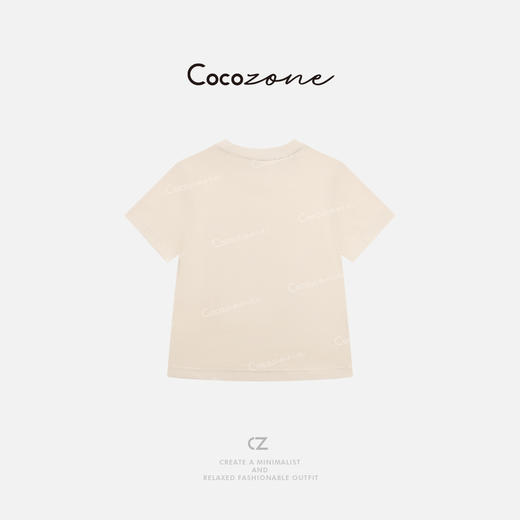 COCO ZONE 刘一一 "漫步T"修身圆领显瘦做旧故事感T恤CD2A1437 商品图5