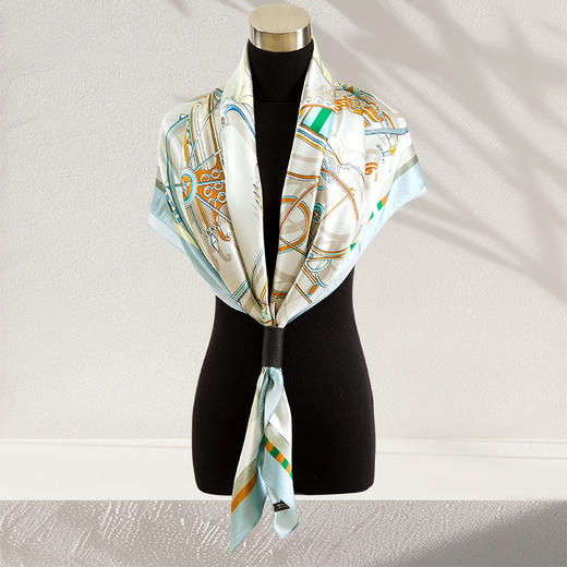 鑫缘 高档真丝素绉缎方巾 GD0008 商品图4