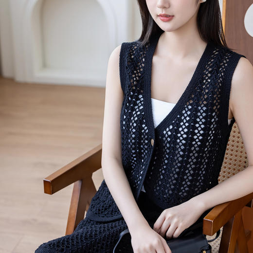 苏苏姐家景烁马甲套装裙手工diy编织钩针棉麻毛线团自制材料包 商品图3