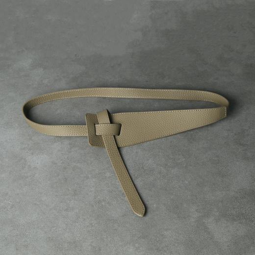 出口小众设计！打结腰带女士装饰腰封双面摔纹牛皮束腰显瘦时尚皮带！ 商品图2