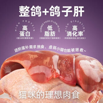 麦斯蒂多维乳鸽主食猫罐头85g*8罐成幼猫咪营养全价无谷湿猫粮饱腹 商品图7