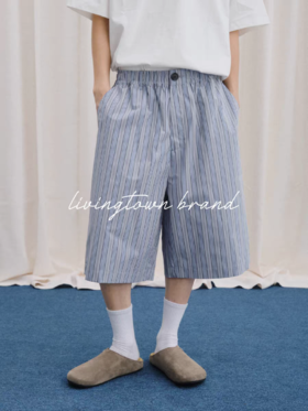 LIVINGTOWN/LT定制条纹五分裤