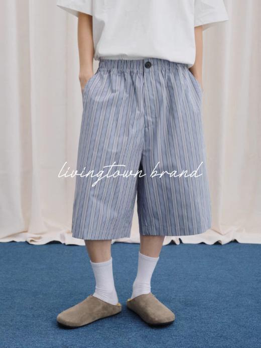LIVINGTOWN/LT定制条纹五分裤 商品图0