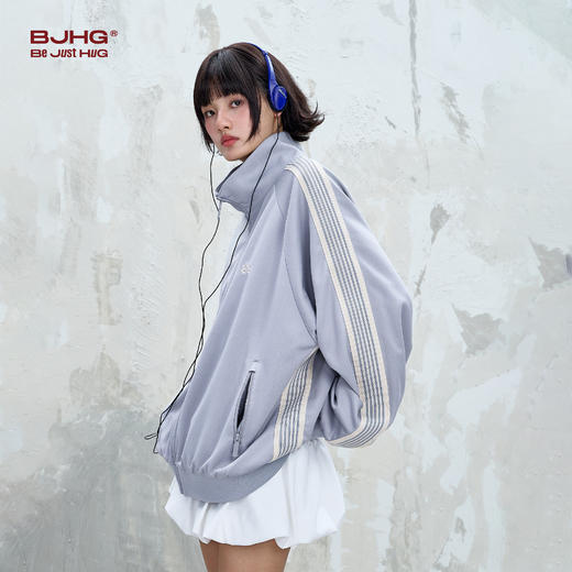 BJHG不计后果休闲运动男士外套秋季2025新款百搭拼接插肩袖夹克 商品图2