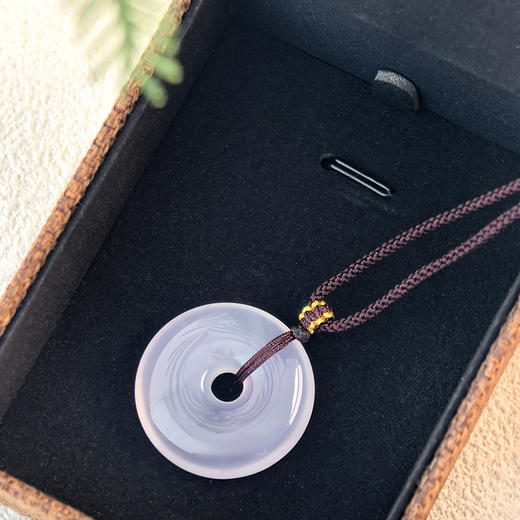 BAOFAMDI宝梵迪新中式平安扣天然紫玉髓新款情侣平安扣吊坠BF 商品图2