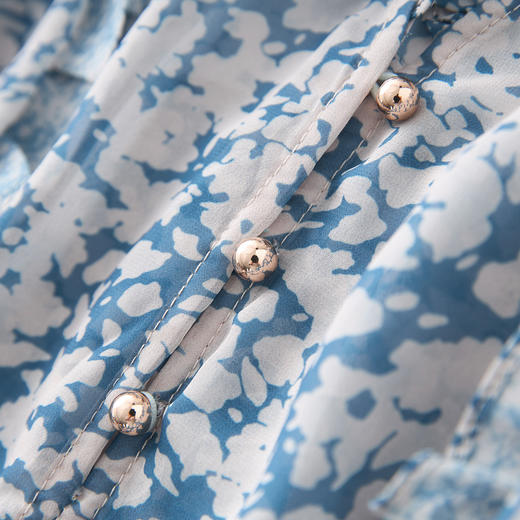 「高货wl」全新升级【铂金会员330/天猫439/差价109】(35554)洛诗琳法式气质印花连衣裙2026夏季薄款收腰显瘦雪纺裙 商品图2