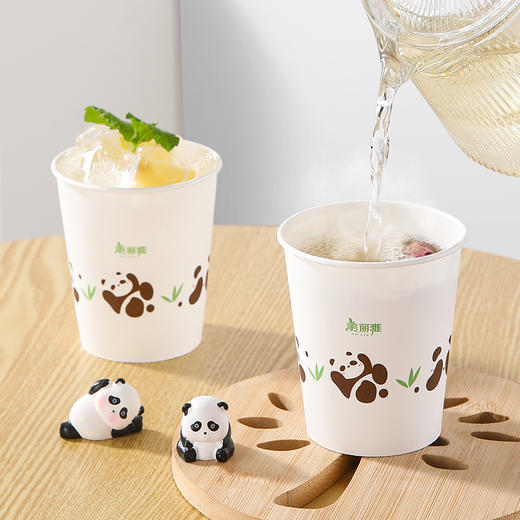 【批发】美丽雅 简语一次性加厚纸杯228ml*50只 一次性杯子耐热不渗漏 商品图6