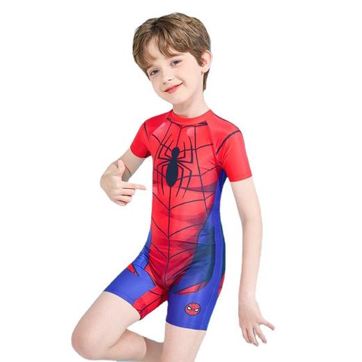 儿童泳衣男孩夏新款迪士尼系列蜘蛛侠连体游泳衣中大童游泳衣批发 商品图4