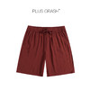 PLUS CRASH港风休闲极简设计轻薄透气亚麻短裤百搭复古夏季五分裤 商品缩略图3