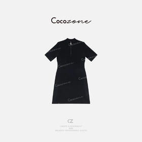 COCO ZONE 刘一一  “菱格美学”修身版型层次感连衣裙 CD2A1538