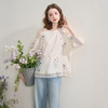 法式文艺刺绣拼接花边露肩衬衫女夏季莱赛尔宽松百搭上衣V1550968 商品缩略图2