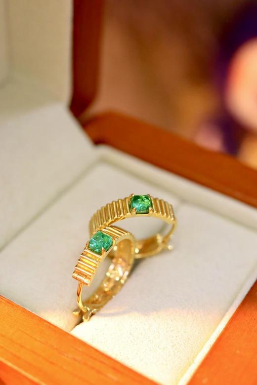 0.44ct糖塔祖母绿耳扣 商品图4