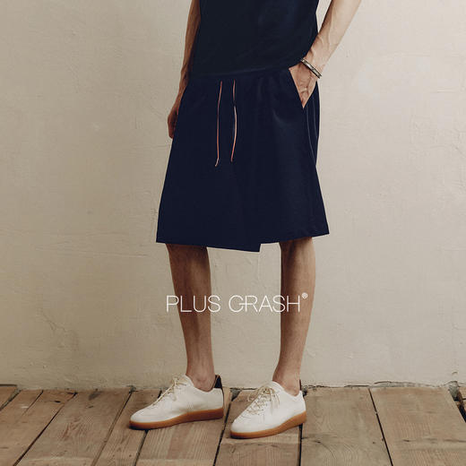 PLUS CRASH旅行者系列夏新抗皱透气短裤拼色抽绳基础百搭五分裤 商品图1