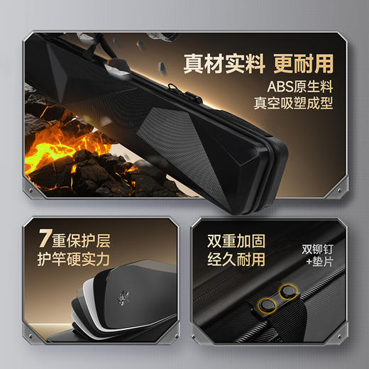 汉鼎新款硬壳竿包轻便携防水钓鱼竿包多功能大容量渔具包钓鱼用具 商品图1