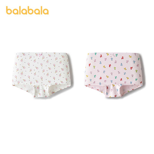【商场同款】巴拉巴拉女童内裤平角小童四角短裤抗菌不夹P两条装 商品图4