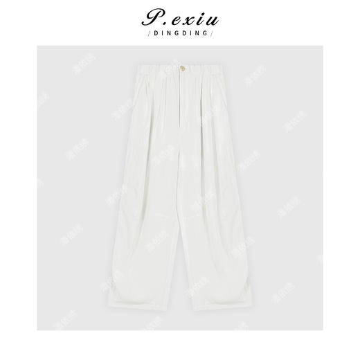 PanYiXiu/潘依绣天丝苎麻松弛百搭松紧腰气球裤休闲裤 W-63202 商品图1