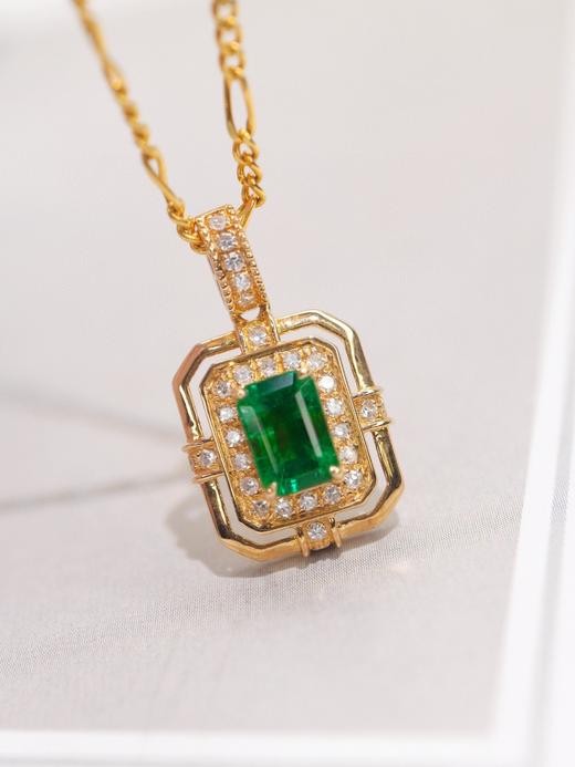 0.9ct刻面祖母绿吊坠 商品图1