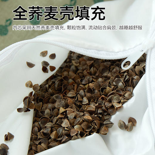 五星睡眠 健康护颈~【多彩全棉荞麦牵引枕】中间可拆卸 100全棉双层纱 天然荞麦填充 护颈助眠 贴合头肩稳定支撑  枕套可拆洗 商品图1