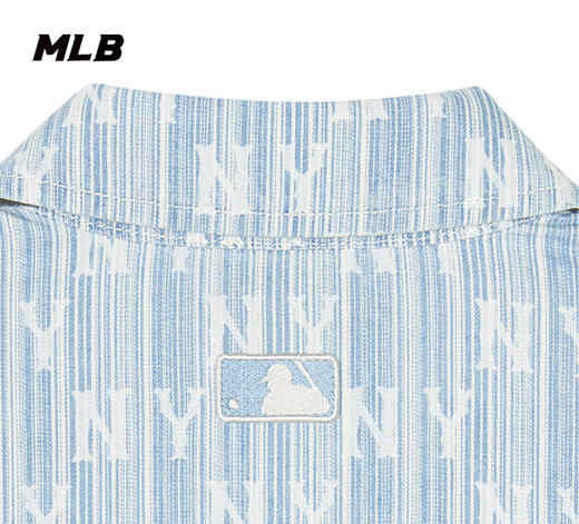 【XL断码】【微瑕，如无货做退款处理】MLB男女情侣满印老花短袖外套休闲舒适衬衫24春季新款3ADRM1043 商品图6