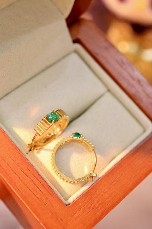 0.44ct糖塔祖母绿耳扣 商品图5