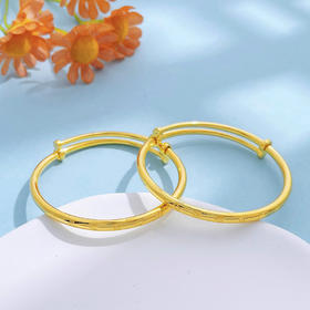 【限时克减150元】足金999 #儿童/宝宝 5G黄金空心推拉手镯活泼可爱圆管童镯宝宝镯BB镯/对（面宽约2.9-3.3mm）(AR5GTZ00003)(预售产品下单后不退款不退货不换货不补差价