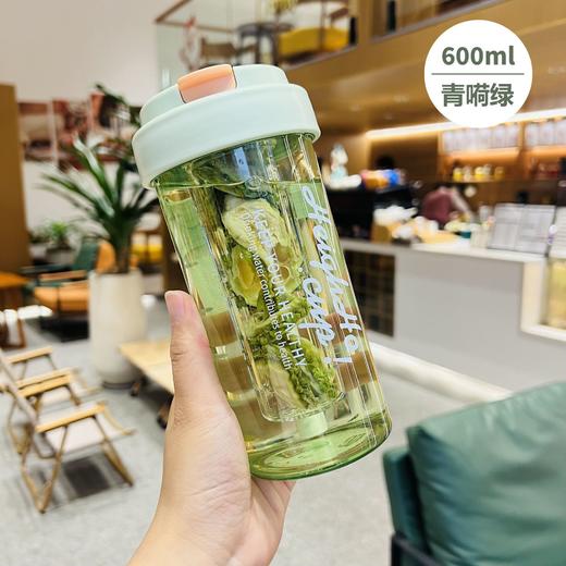 tritan母婴级水杯  茶水分离更贴心  夏天女生吸管杯 防摔耐高温花茶随手杯 茶水分离杯随时随地优雅喝花茶💧 商品图6