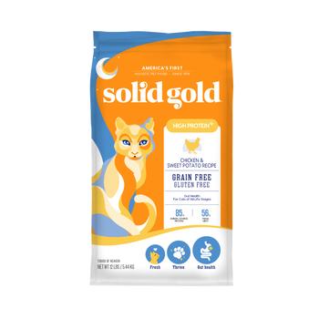 素力高（SolidGold）鲜肉高蛋白生鲜金素鸡鸡肉益生菌肠道猫粮12磅/5.44kg 商品图2