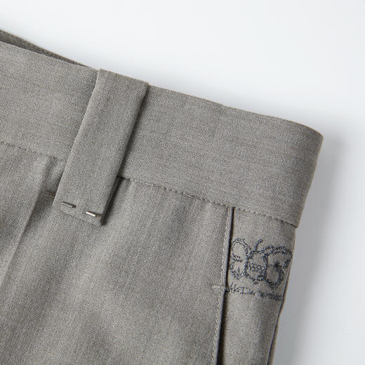 谜底西裤女2025秋季新品通勤风气质羊毛混纺宽松直筒裤253GK1187 商品图3