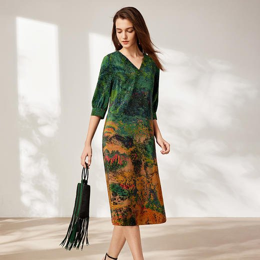 TANGY Collection天意2025秋季新品商场同款女印花连衣裙L253809 商品图3