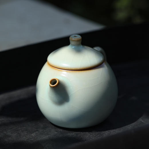 问鼎汝瓷鼎峰系列天青老款龙胆壶 商品图1