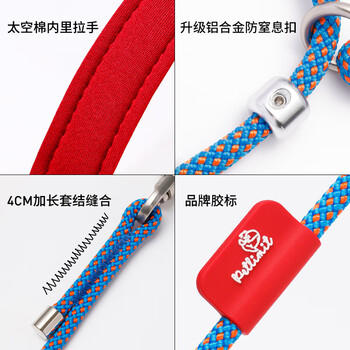 petlimit狗狗牵引绳宠物p链遛狗链子小中大型训犬防爆冲随行一体P绳1.8米 商品图3