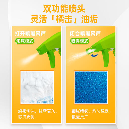 『厨房重油污净』油烟机灶台快速溶油除污除菌免水洗植物萃取香橙清香不刺鼻 商品图5