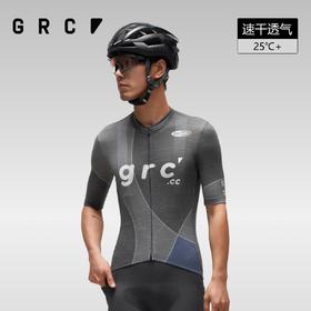 GRC桀骜无尽春夏新款CMYK破风拼接羊毛骑行短袖上衣公路车自行车
