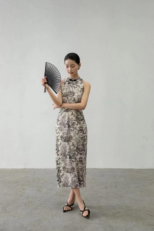 Le Malene 水墨印花无袖连衣裙 20901 商品图3