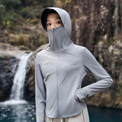 【轻氧装备】洁丽雅女士修身防晒衣夏季凉感套头连帽一体防护登山 商品图2