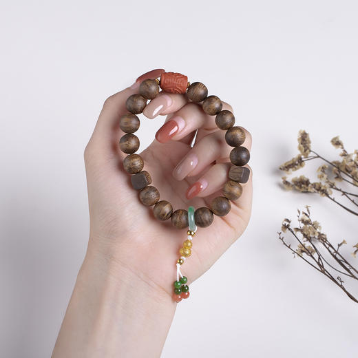 xy0429沉香+南红福寿珠手串 商品图8