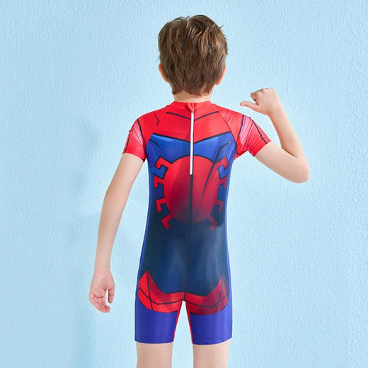 儿童泳衣男孩夏新款迪士尼系列蜘蛛侠连体游泳衣中大童游泳衣批发 商品图2