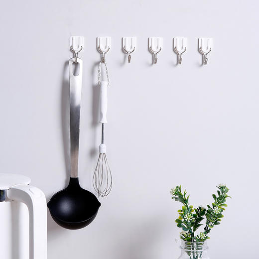 【批发】美丽雅简色经典小粘钩 6只装 商品图5