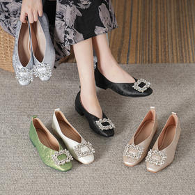 Bileinvlang新中式缎面提花单鞋合集｜缎面提花显贵气，舒适软底好搭配