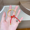 【限时克减150元】足金999.9 #儿童/宝宝 古法宝宝手镯BB镯蝴蝶结红绳半链半镯光圈素圈圆管手镯（厚壁中空）(ANWZGFTZ00006)预售产品下单后不退款不退货不换货不补差价 商品缩略图3