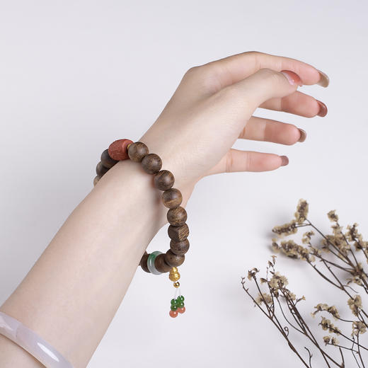 xy0429沉香+南红福寿珠手串 商品图7