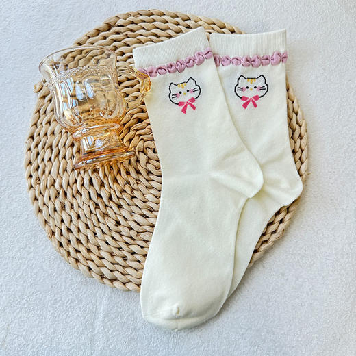 欢乐萌友JN-003可爱猫咪女款中袜纪念日百货门店同款163297460 商品图3