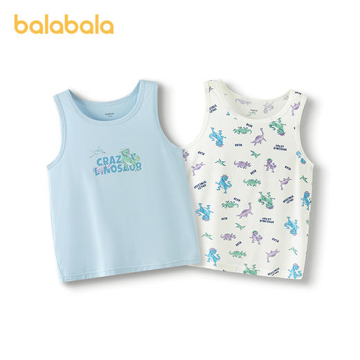 【商场同款】巴拉巴拉宝宝背心秋新品男打底睡衣儿童小内衣两件装 商品图4