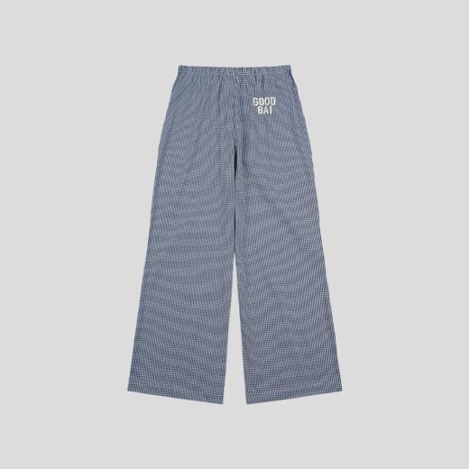 GOODBAI logo印花收腰抽绳薄料阔腿休闲裤 商品图4