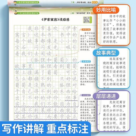 小学读后感观后感练字帖快乐读书吧1-6年级练字帖同步教材阅读理解 商品图1